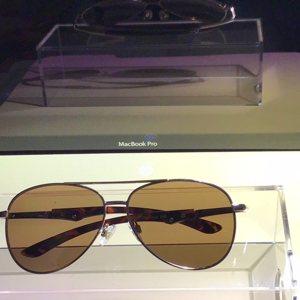 Loft Aviator Gold and Brown Sunglasses